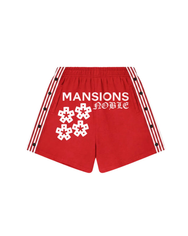 Mansion Snap Shorts *Red