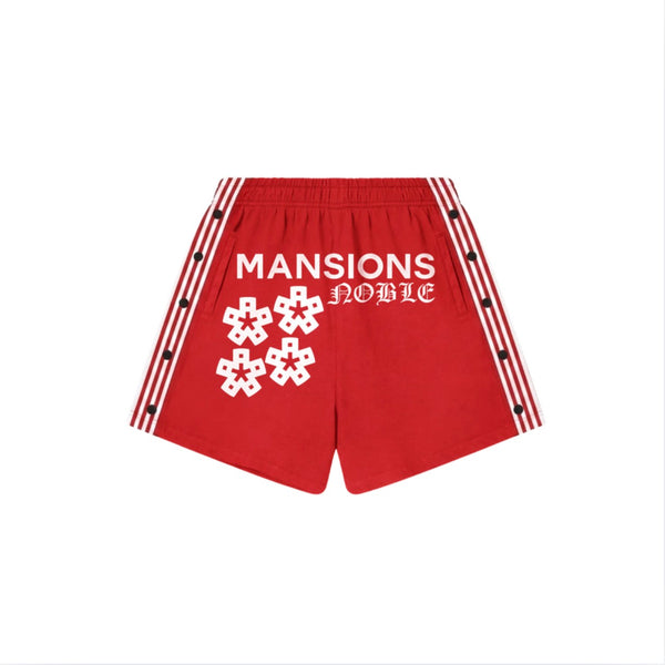 Mansion Snap Shorts *Red